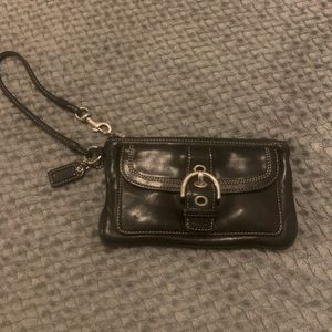Vintage Coach Wristlet - Black-